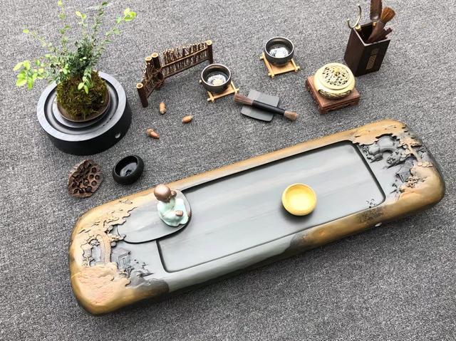 美的|把“风景如画”，这个概念植入到雕刻中，并制成茶盘会有多美？