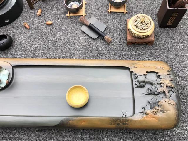 美的|把“风景如画”，这个概念植入到雕刻中，并制成茶盘会有多美？