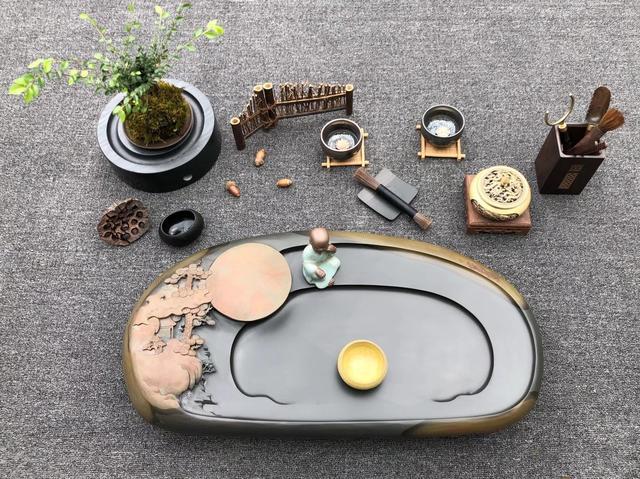 美的|把“风景如画”，这个概念植入到雕刻中，并制成茶盘会有多美？