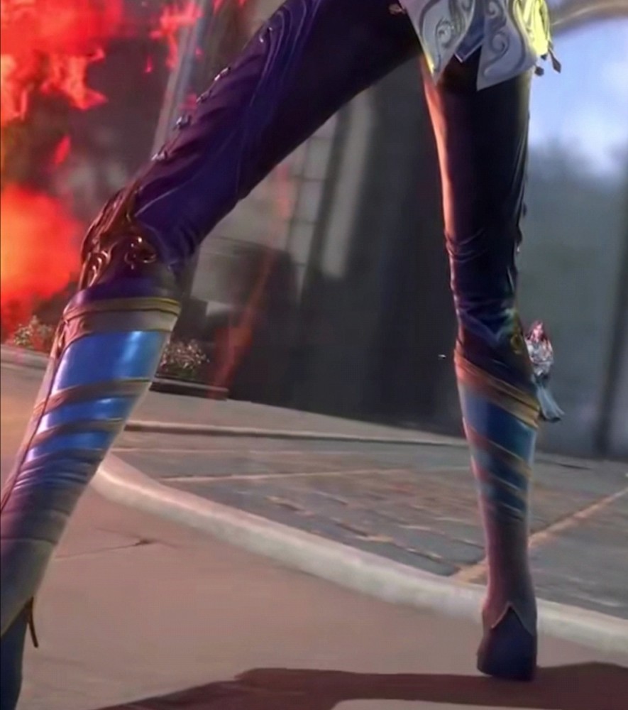 斗罗大陆五怪对峙图中放大唐三的腿部宁荣荣变成腿部挂饰