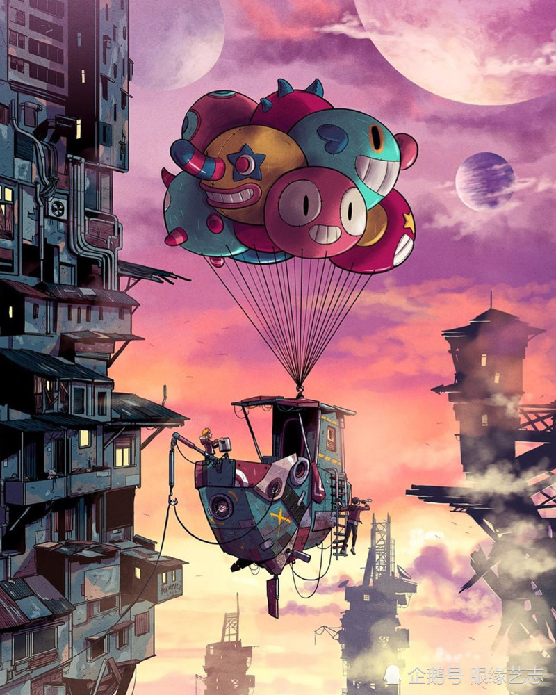 封面插画师的未来艺术所有科幻最后都变为生活的日常