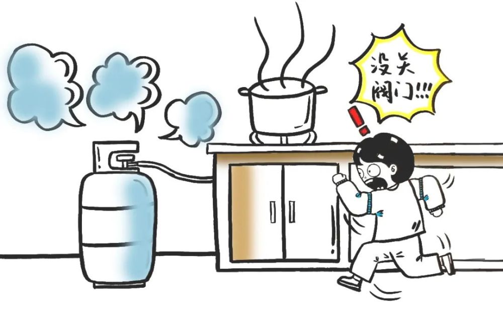 燃气灶距离窗户近,火焰被风吹灭,没及时关闭燃气阀门,导致燃气泄漏.
