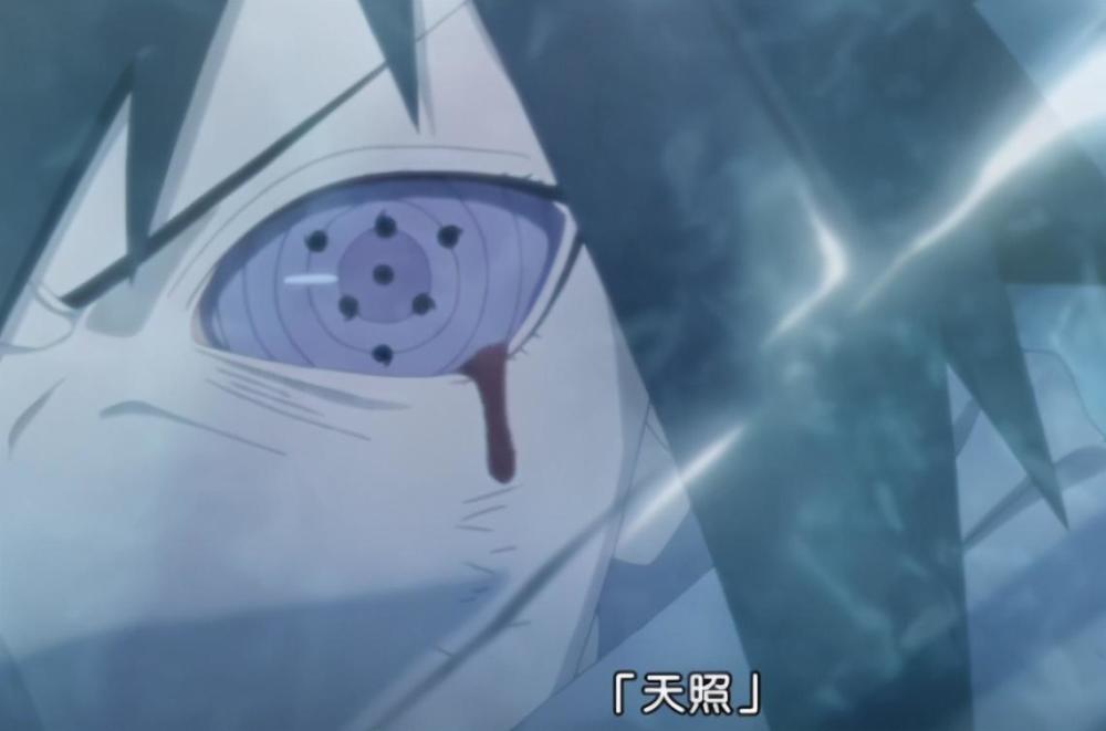 轮回眼出血了,当时佐助虽然开启了轮回眼,但是写轮眼的能力显然还在