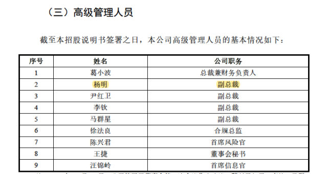 决议,聘任杨明为公司副总裁;2018年1月,因原董事长,总经理秦顺达辞职