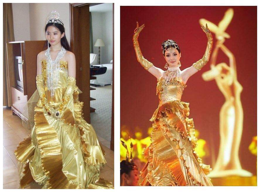 迪丽热巴|丑出新高度？新金鹰女神战袍像“一地鸡毛”，最美还是热巴赵丽颖