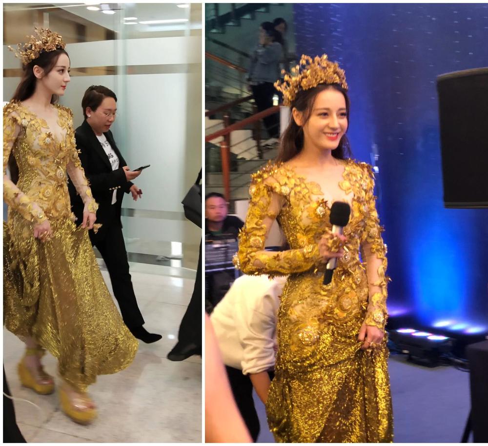 迪丽热巴|丑出新高度？新金鹰女神战袍像“一地鸡毛”，最美还是热巴赵丽颖