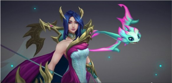 英雄联盟神龙尊者皮肤艾希3d建模稿