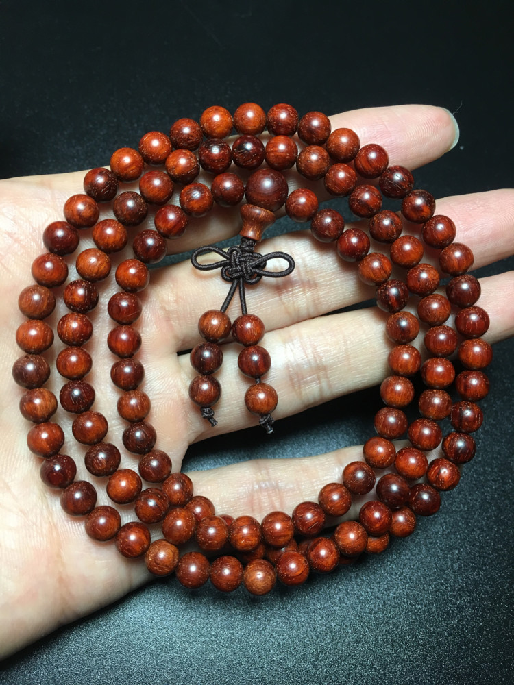 小叶紫檀|小叶紫檀108颗6mm手串