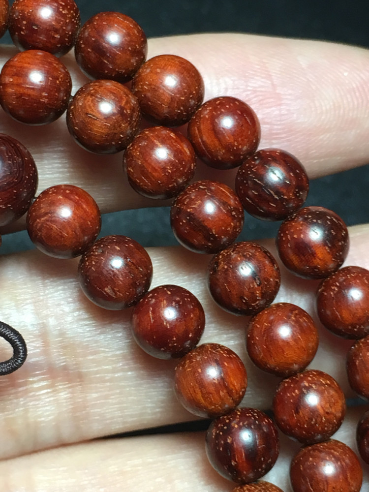 小叶紫檀|小叶紫檀108颗6mm手串