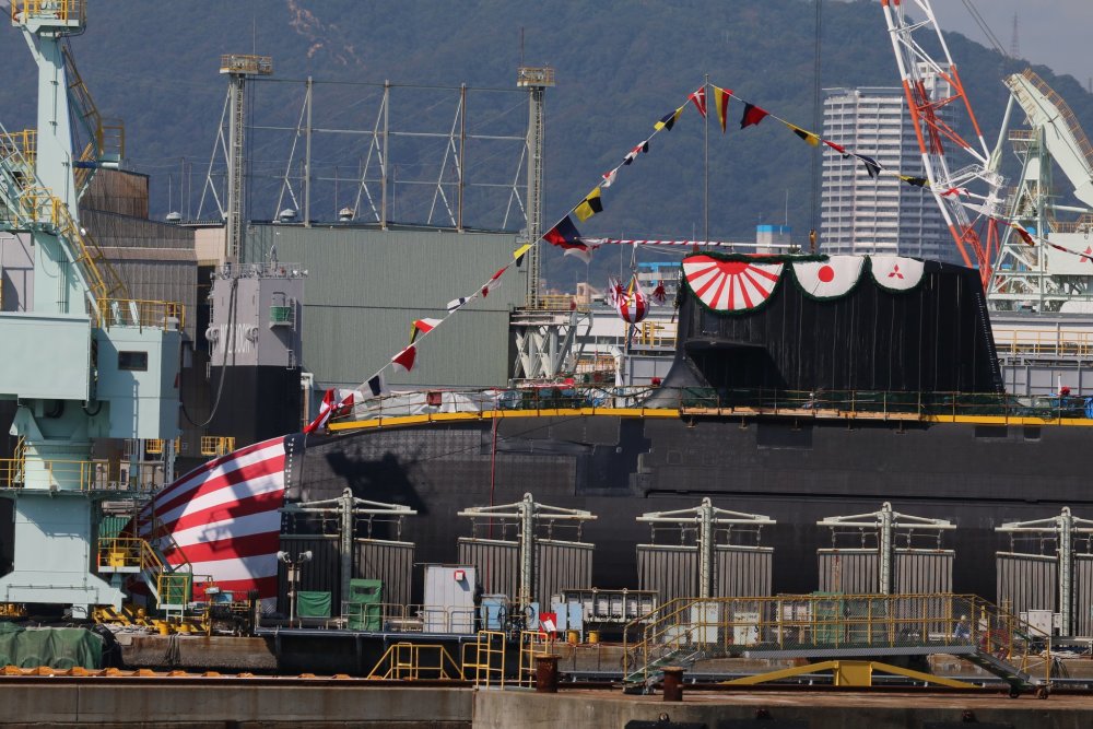 单价超人民币50亿元,日本新一代潜水艇"大鲸"号首舰下水