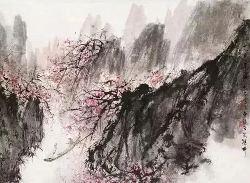 傅抱石|傅抱石的小舟，极富诗意