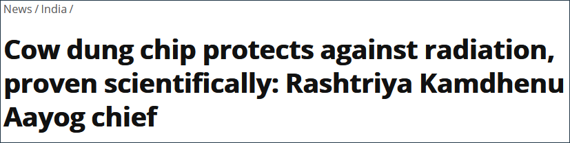 卡迪利亚|印度官员称在手机中放入牛粪芯片可防辐射，自己人都看不下去了