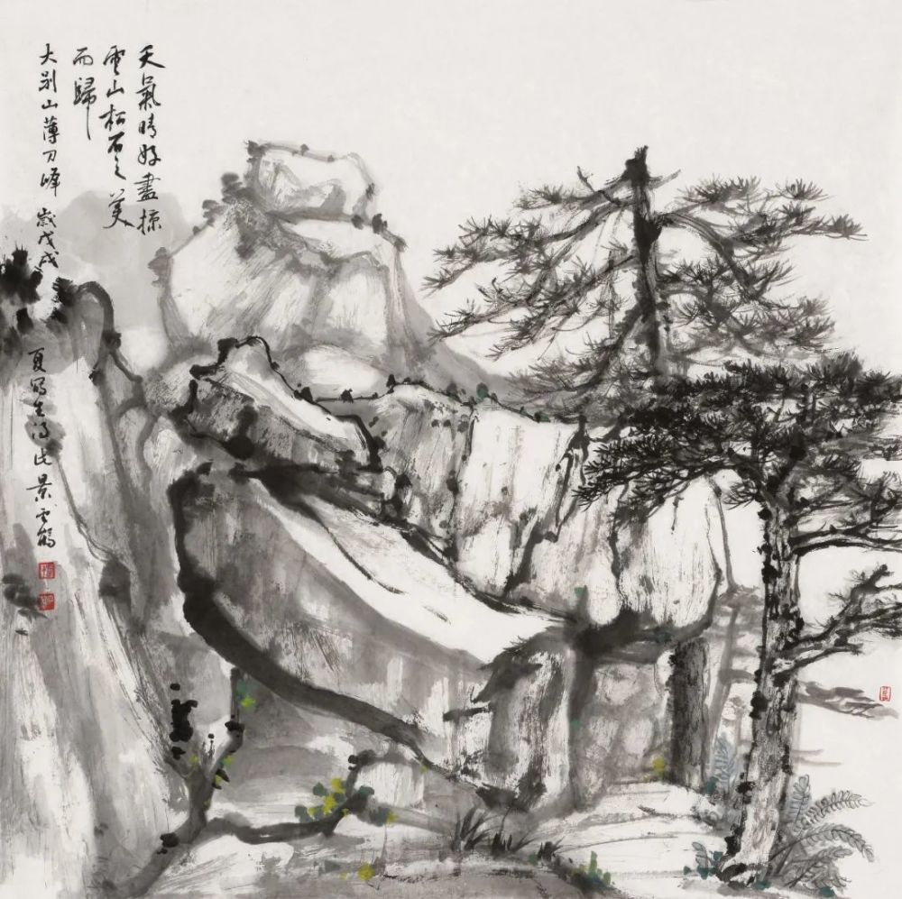 杨云鹤紧紧地抓住山水画,刻苦专研数十载,其中戏曲的情境与山水画的