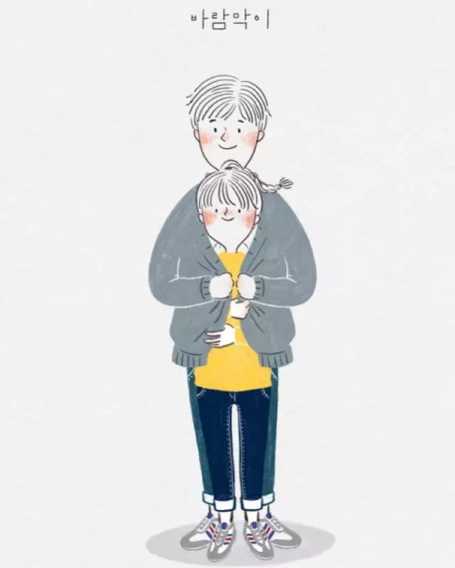 彩铅插画爱情故事
