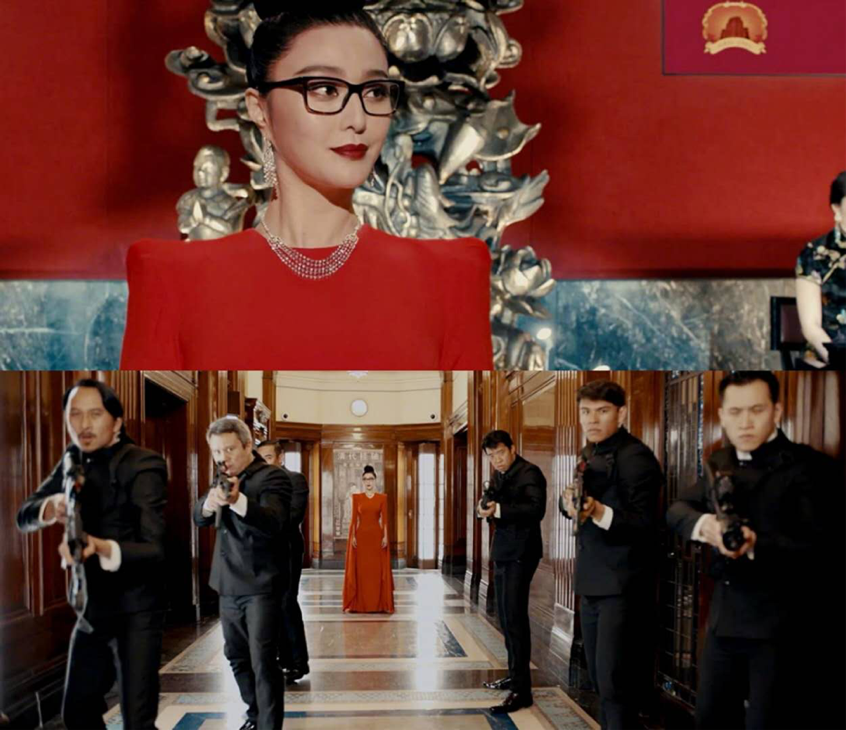 范冰冰|范冰冰抹胸黑裙走红毯，红唇波浪卷造型惊艳，网友：生图好能打