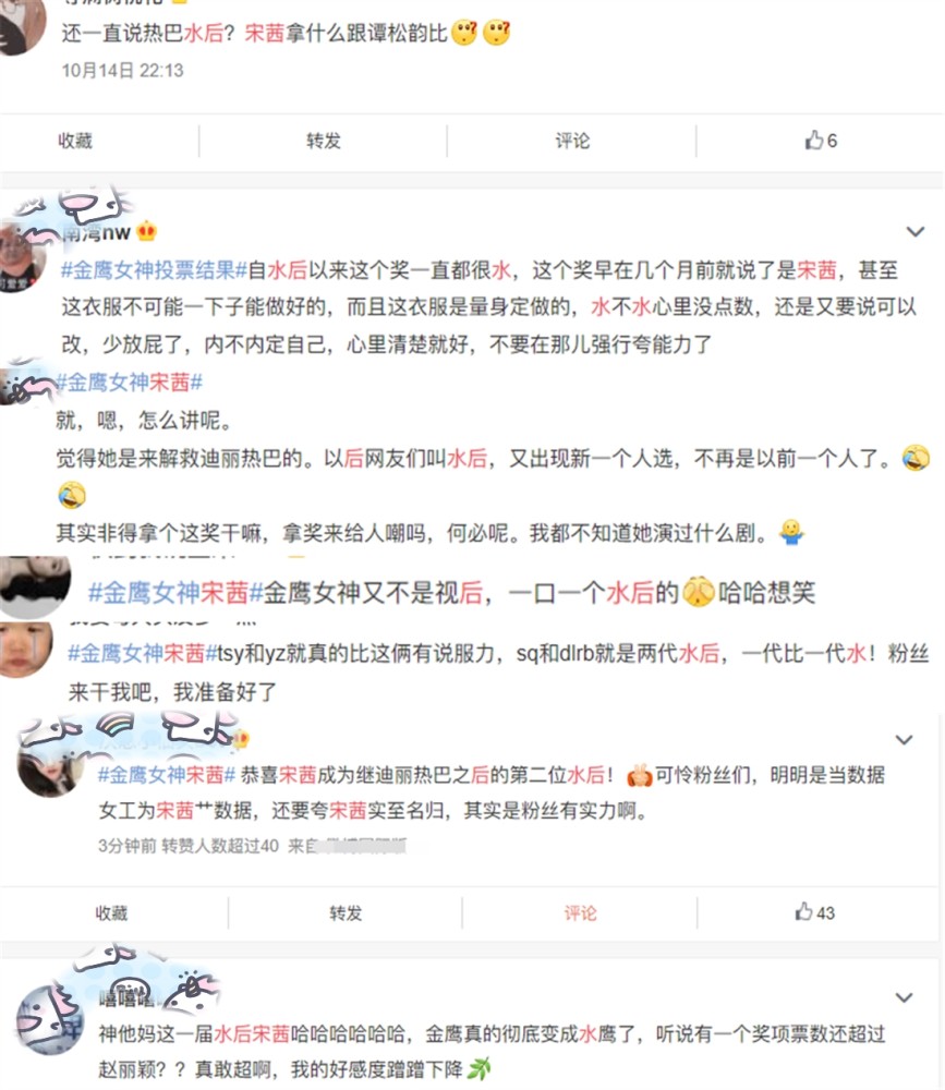 金鹰女神|金鹰奖有“水”，但宋茜不水