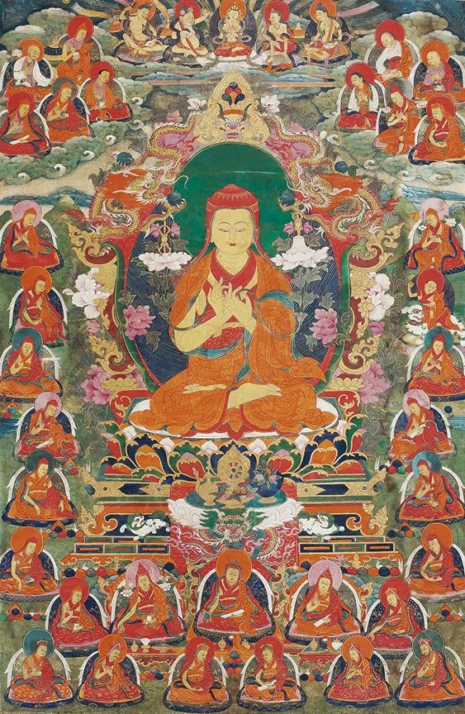 5cm■17世纪 俄尔钦贡噶桑波唐卡公元14世纪萨迦政权对西藏的统治被帕