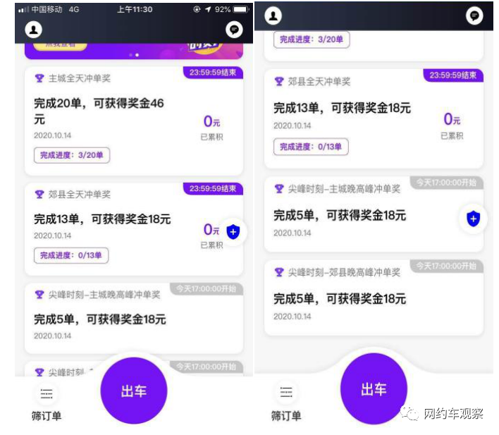 收入少?不存在!花小猪高峰平峰都有奖励!