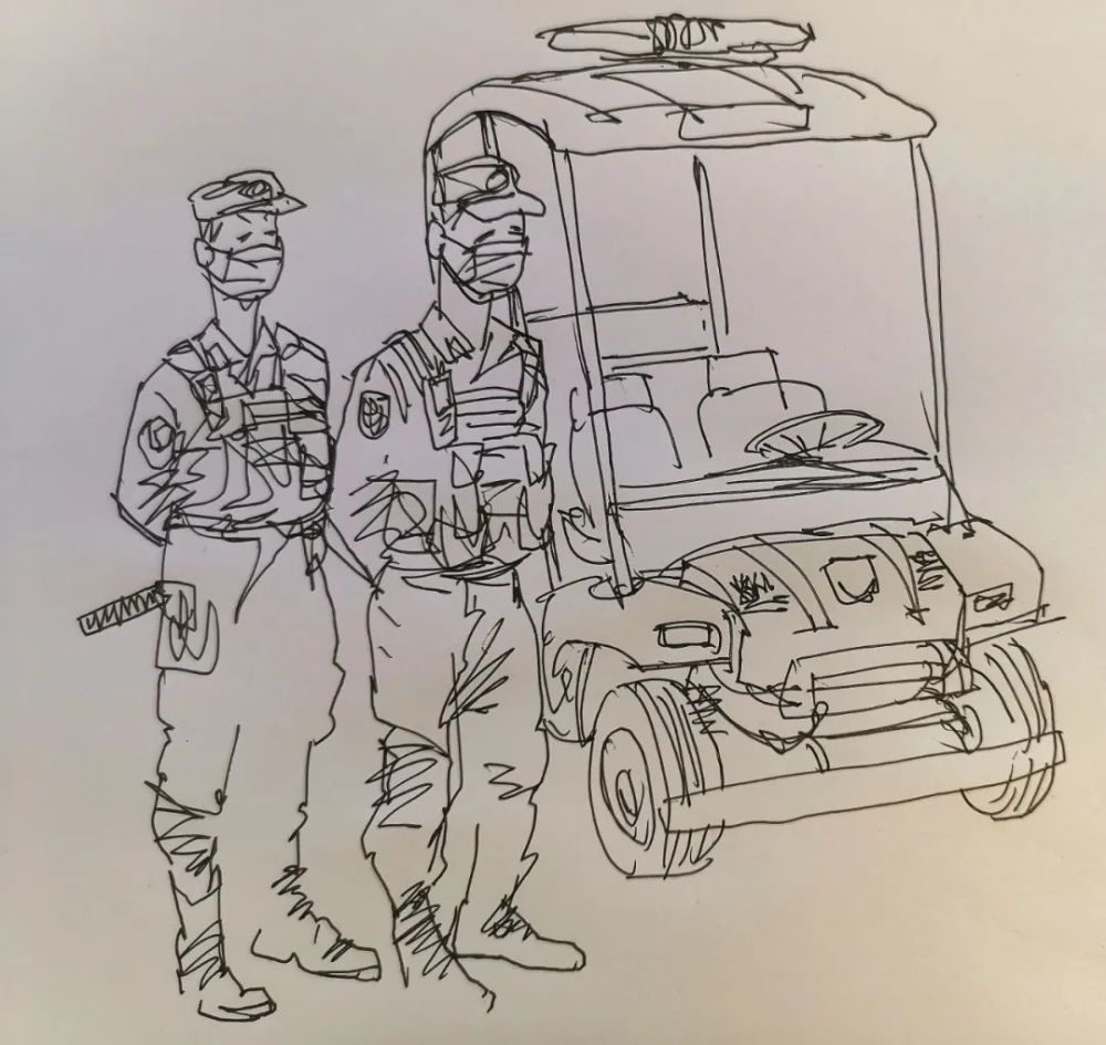 奋战四十天全力保平安穗警心语八妙手丹青绘警色