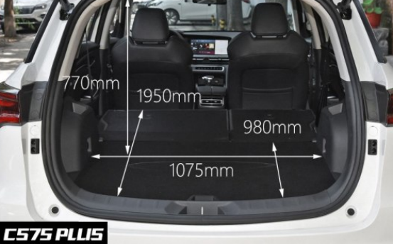 长安cs75 plus(尊贵型)车身尺寸为4690*1865*1710mm,轴距2710mm,数据