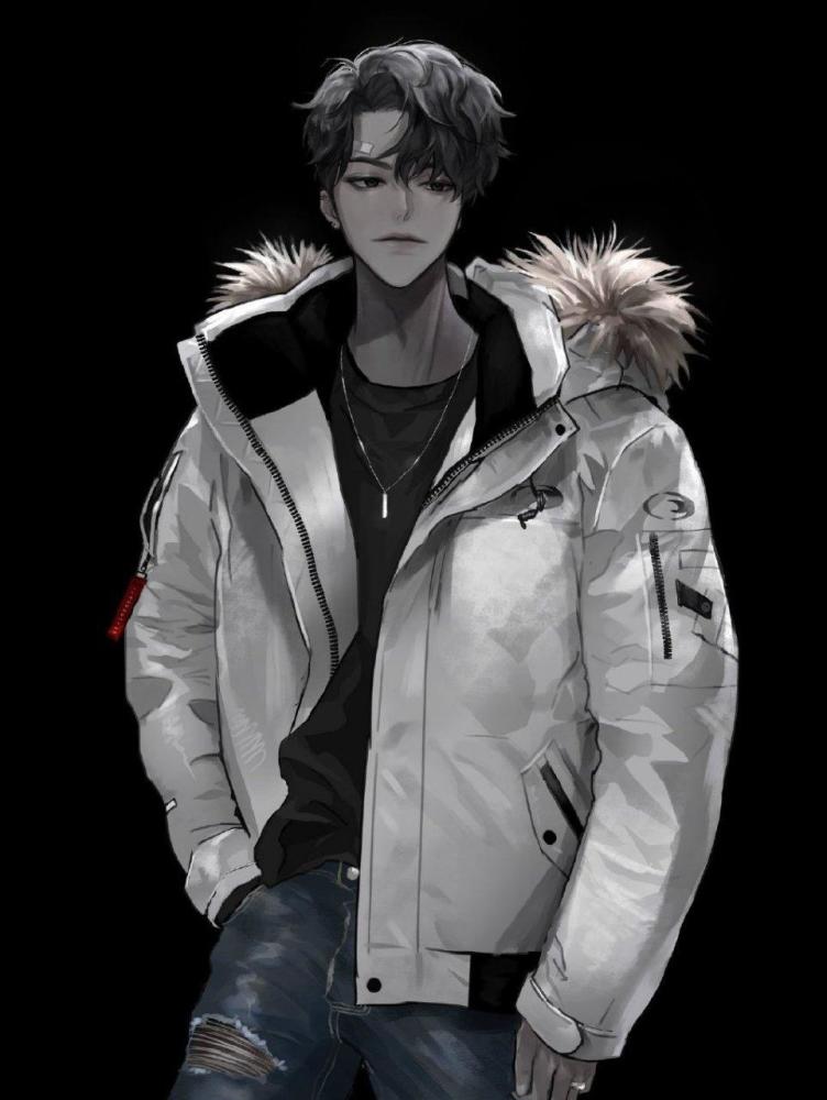 插画#韩国画师笔下帅气的少年们,这组黑白风格男神也太帅了吧!#动漫