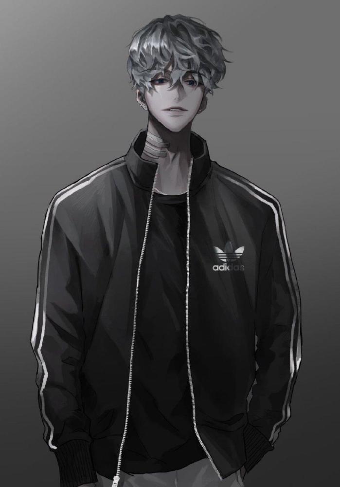 插画#韩国画师笔下帅气的少年们,这组黑白风格男神也太帅了吧!#动漫