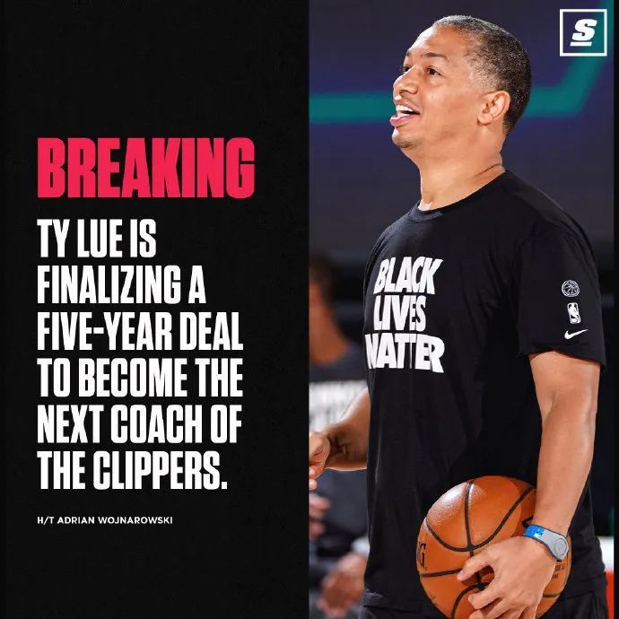 浓眉续约!泰伦卢任教快船!