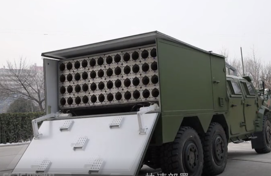 由中国电科集团电科院研制的集群式无人机发射系统