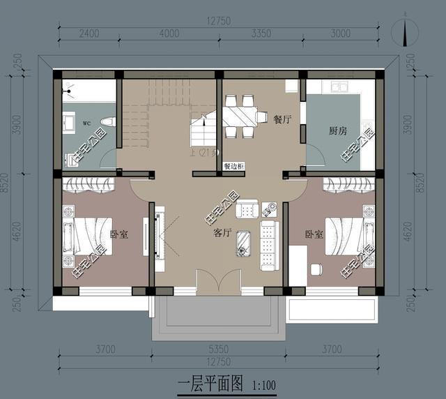 農村房12米寬8米進深怎麼設計好一點