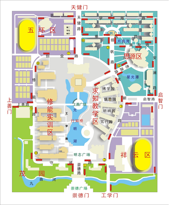 保山学院院内地图图片