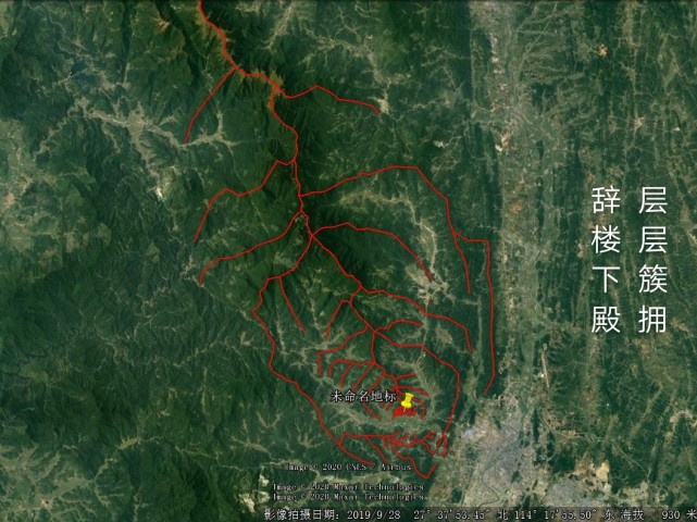 看卫星地图,在江西境内发现一卦风水宝地!