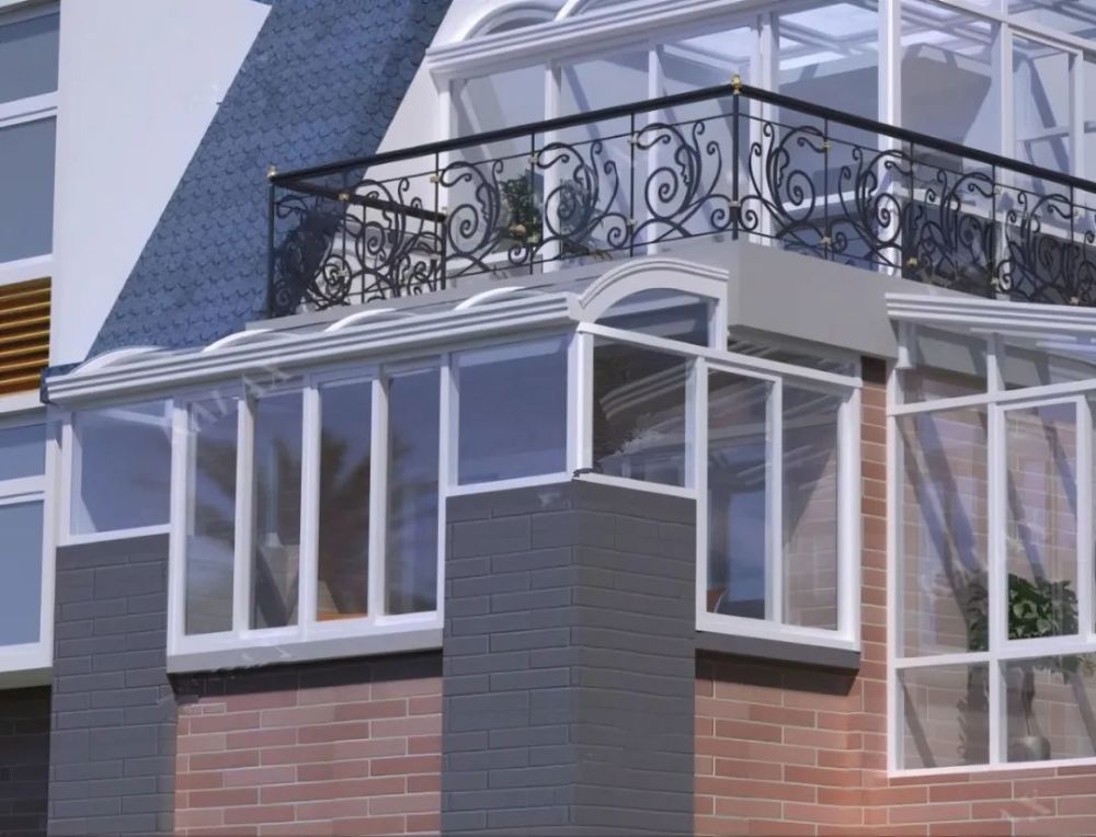 别做传统阳光房了,搭着实心墙做一半弧形阳光房,太有颜值了!