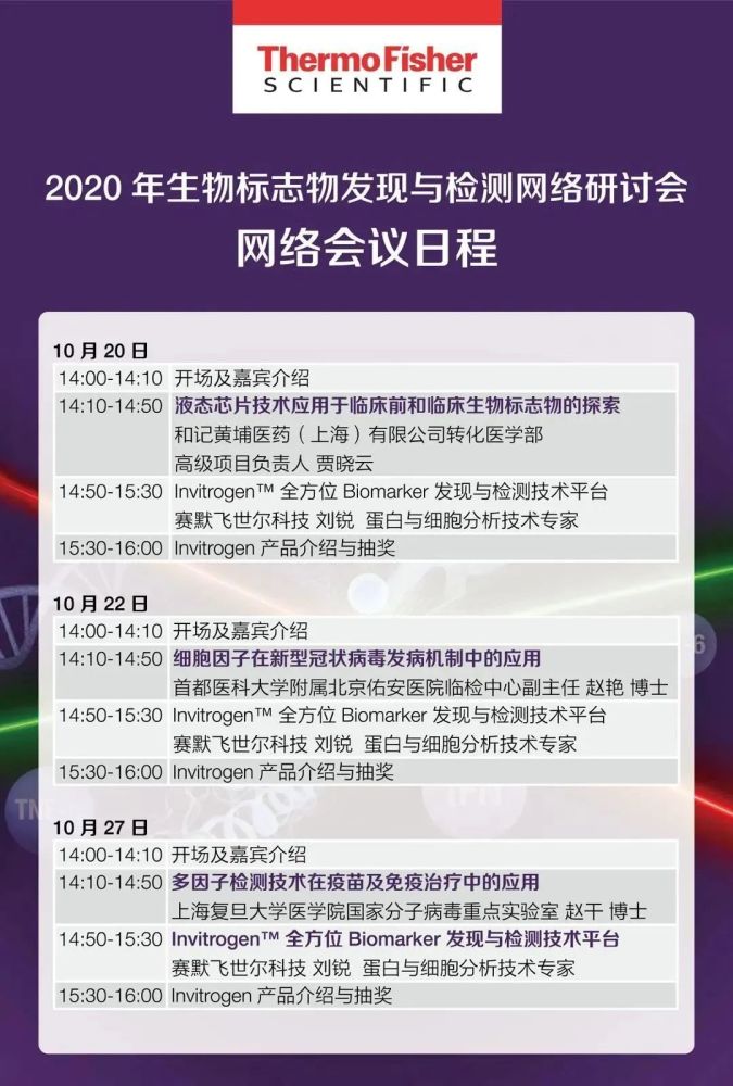 赛默飞|3场讲座让你全面了解生物标志物