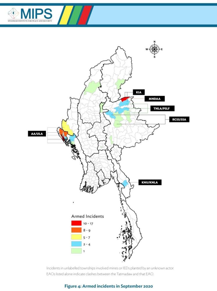缅甸9月共发生81起武装冲突 较上月明显上升
