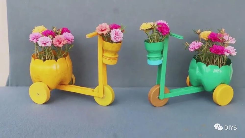 手工制作漂亮的自行车花盆