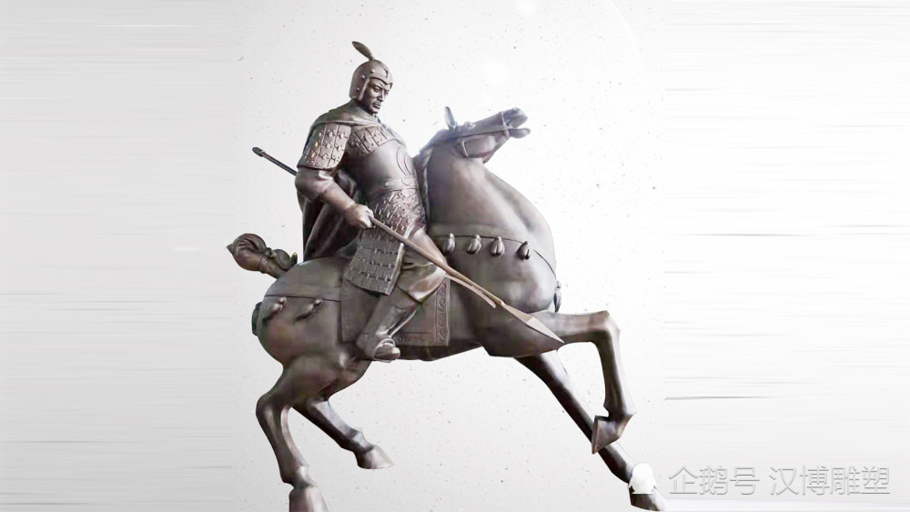 雕刻工艺,雕塑定制厂家骑马射箭铜雕,将军雕像,城市景观雕塑古代中原