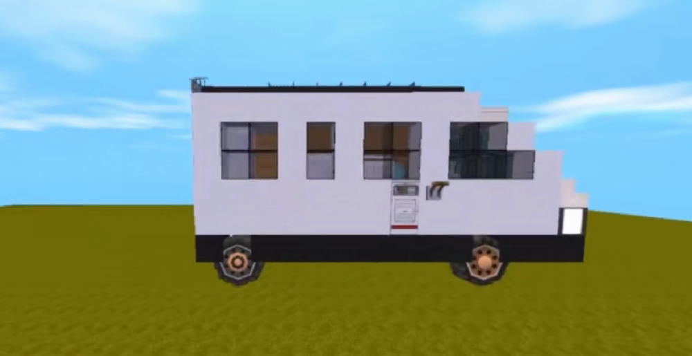 迷你世界中的土豪房车,设备齐全能淋浴,快带着喜欢的人去旅游吧