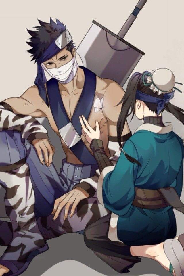 火影忍者再不斩与白是孤狼之鬼与纯净雪花之间的相互温暖