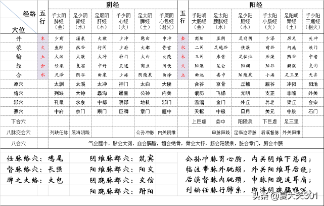 辛酉日穴位按摩子午流注逐時開穴