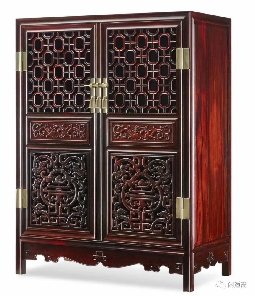 中式精致奢华小方角柜大红酸枝红木家具