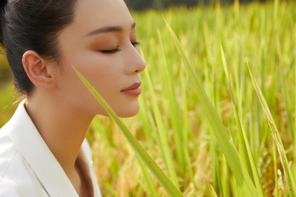 张馨予|张馨予晒稻田美照，气质出众不愧是最美军嫂，衣服却和周围环境不和谐