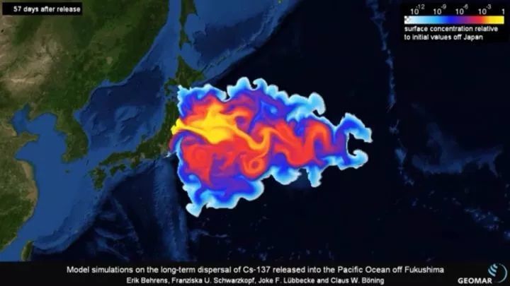 福岛核污水扩散图图片