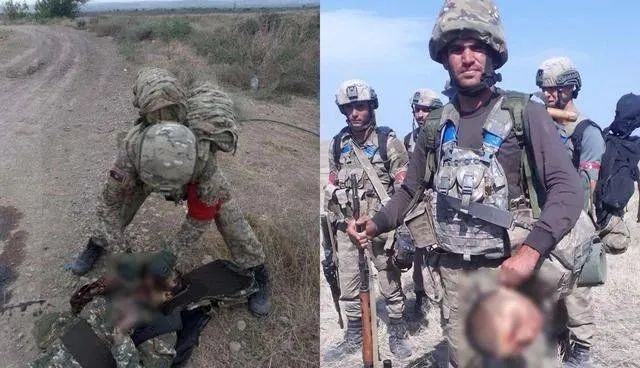阿塞拜疆士兵虐俘画面另一段视频则更加残忍,阿塞拜疆特种部队俘虏