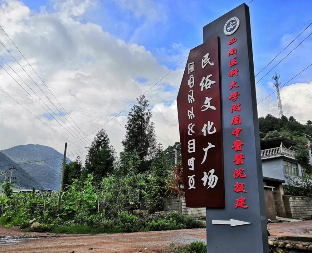民俗文化广场西南医科大学附属中医医院在与胜利村进行结对帮扶之后