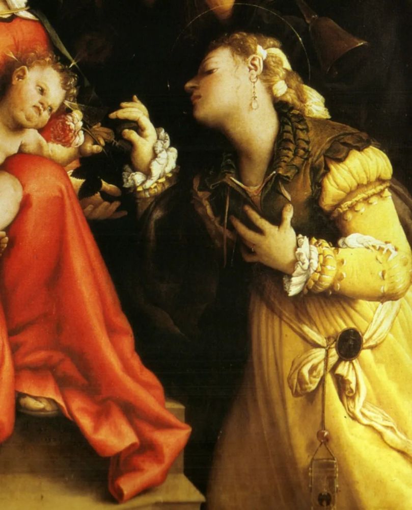 神婚》(1524)而在下面这幅《主耶稣与圣加大利纳缔结神婚》(1524)中