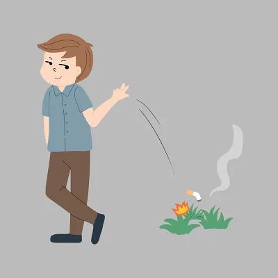 你身边的朋友不乱扔烟头别让文明丢在弹指间