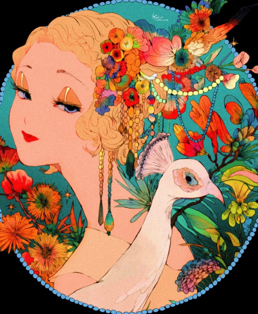 日本插画艺术家 nanaco yashiro 一组人像插画