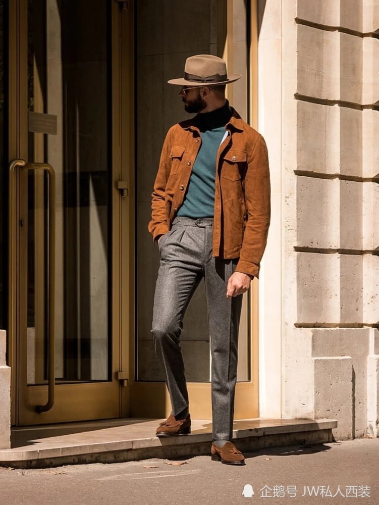 一顶爵士帽上演秋冬穿搭