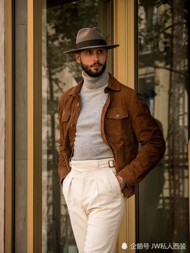 一顶爵士帽上演秋冬穿搭