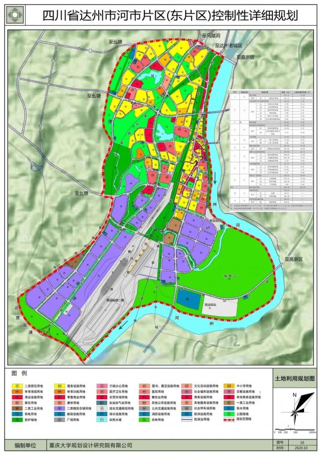 正在公示达州市河市片区东片区控制性详细规划来了